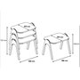 Hanah Home Juego de Mesas Nido Paris - Nogal y Blanco